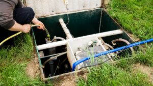 performing maintenance on a septic system