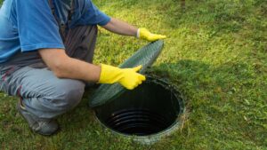 opening a septic tank